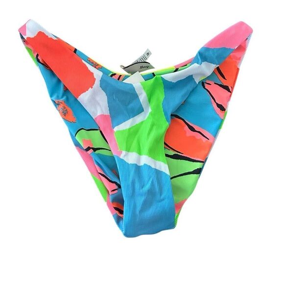 Maaji Sublimity Reversible Signature Cut Classic Bikini Bottom Jigsaw Medium M - Picture 2 of 7